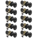 Probrico内部キーレスLockset Oil Rubbed Bronze Passageドアロックハンドルleversets 10パック Door Knob-Style 692 DL692ORB