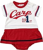 日本プロ野球 ユニフォームプリント半袖 カバーオール 女の子【66576106-86580206】80cm 広島東洋カープ