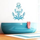 バスルーム壁デカールアンカービニールステッカーステッカー海海洋航海アンカーMarineインテリアステッカーキッズベビー保育園寝室寮アートx226