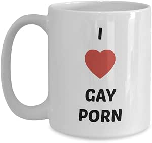 Amazon | Gay Mug – I [ハート] Gay Porn – への贈り物Gay、ストレート ...