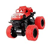 オフロード車おもちゃ デュアル慣性 プラスチック オフロード車両モデル 4 (赤)