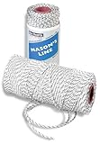 Bon 11-285 18#, 500-Feet Bonded Braided Nylon Line, White with Black Flecks [並行輸入品]