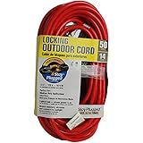 Cerrowire 630-34033BR Stayplug 50-Feet 14/3 Extension Cord, Red [並行輸入品]