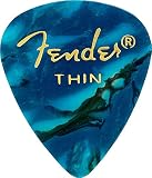 Fender ピック 351 SHAPE PREMIUM PICKS -12 COUNT THIN, OCEAN TURQUOISE