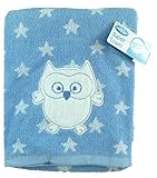 Playgro Baby 24" x 44" Cotton Owl & Stars "Super Towel" (Blue) by Playgro [並行輸入品]