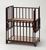 ヤマサキ コンパクトベッド ツーオープン(ダークブラウン)