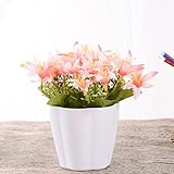 フェイク人工シルクフラワーホームアクセサリーMariage Potted Plants Pot盆栽 One Size ピンク 555256060237