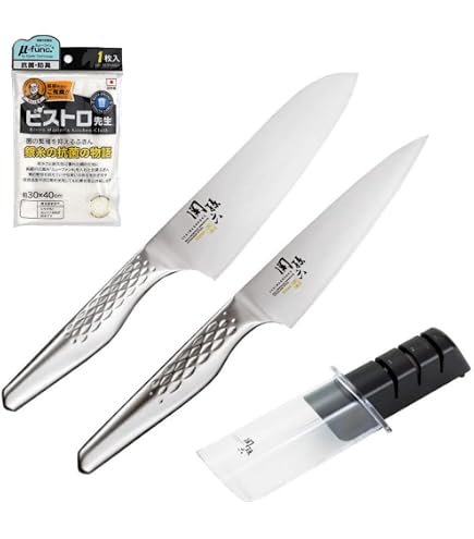 Amazon｜【包丁＆シャープナーセット】貝印 関孫六 ダマスカス 三徳