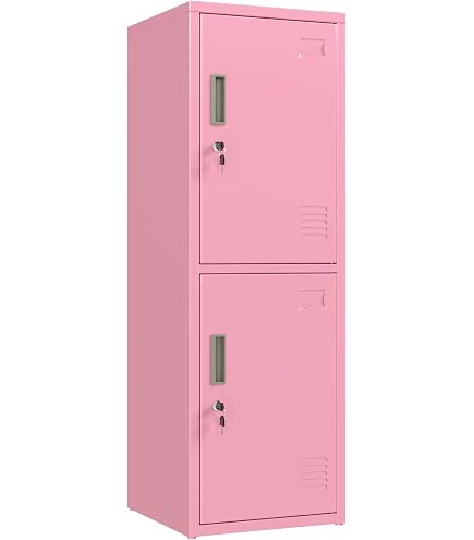 Amazon.co.jp: ロッカー 2人用 シリンダー錠 1列2段 スチール製 収納