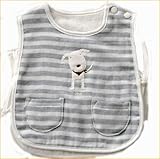 タオル製ベビー服ポンチョ　★タオル製スタイ　ポンチョ　今治タオル　日本製　ポンチャン★よだれかけ　 あぶちゃん　表ガーゼ裏タオルの高級素材使用　出産祝いやギフトにもどうぞ (ブルー)