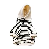 [LaLUCA GOODS] 犬 服 ドッグウェア ボーダー パーカー 冬服 犬服 小型犬 中型犬 大型犬 お揃い ペアルック コットン ブラック 2XL