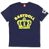 ベビードール アロハ柄Tシャツ 男女兼用 S ネイビー