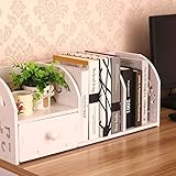 Home-Neat デスク上置棚 ブックスタンド 小物入れ 本棚 木製