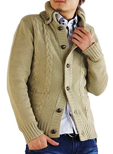 (アーケード) ARCADE 驚異の22種類 ケーブルニット カーディガン ショールカラー ドンキー衿 ニットセーター