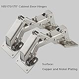 2 xパックキッチンキャビネットのドアのヒンジカップボードドア170度ヒンジ+ 16 Fixingネジ – Large角度ドアヒンジ – Noスロット必要な – 簡単にインストール