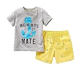 ベビー服 上下セット 半袖トップス tシャツ ショートパンツ 男の子 男児 夏着 可愛い (3T)