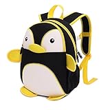 新しい男の子の女の子のバックパックペンギンの漫画のかわいい女子高生のモップのためのスクールバッグ高品質の綿