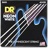 DR Strings (デーアール) ベース弦 NEON ホワイト カラー コーテッド .045-.105 NWB-45 【国内正規品】