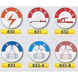 安全・サイン８ ヘルメット用ステッカー 表示内容:833玉掛