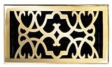 Brass Elegans 120GR-PLB Solid Cast Brass Victorian 6-Inch by 10-Inch Floor Register, Polished Brass 