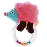 SHILOH Rattle Plush Toy Cognize Gift Hedgehog Pink [並行輸入品]