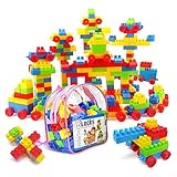 biowow 130pcs BuildingレンガInterlocking Building Blocks Play Set for Children Kids Toddlers