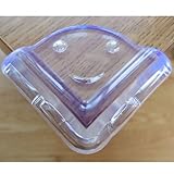 AKORD? 4 x BABY SAFETY TRANSPARENT CORNER PROTECTORS FOR DESK TABLE FURNITURE - SAFE FOR CHILD/KIDS/