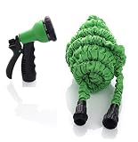 LSE Lighting - Strongest Expandable Garden Water Pocket Hose with Spray Nozzle Leak Proof (100 Feet 