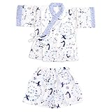 【100cm】「夏とペンギン」男の子用 日本製 やわらか二重ガーゼ甚平