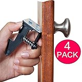 Child Safety Cabinet Latches 4 Pack - Quick Easy Install, No Tools, No Drilling, No Measuring, 3M, U
