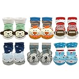 Wrapablesかわいい3d漫画anti-skidベビーブーティソックススリッパ靴( Set of 6 )