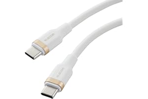 エレコム USB Type C ケーブル 1m 100W PD対応 高速充電 シリコン素材 なめらか やわらか 【 MacBook/iPad/Galaxy/Android スマホ タブレット 等対応 】 ホワイト 【iPhone 16 シリーズ 対応検証済】 MPA-CCECSS10WH