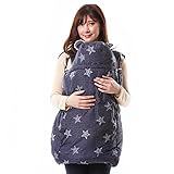 KIDSMIO(キッズミオ) 抱っこひも ベビーケープ ダウンケープ 冬 あったか FREE ニュースター ネイビー