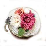 フラワーケーキ☆カップケーキ[スノーホワイト] プリザーブドフラワー