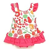 キムラタン ユッピー Youpi 女の子用水着 キッズ・ベビー水着 ワンピース フルーツ ピンク