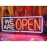 ネオンサイン WE ARE OPEN ネオン管 ネオンライト 店舗照明 ガレージ アメリカン雑貨