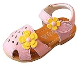 (コ-ランド) Co-land ベビーサンダル キッズ 子供靴 女の子 女児シューズ フラワー飾り つま先を保護 シンプル 履きやすい ガールズ 春夏用 ピンク 12.5cm