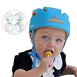 Masaling ベビー・子供・乳幼児　安全ヘルメット　スポンジヘルメット　サイズ調整可　ヘッドガード　プロテクター保護ケガ防止　軽量　衝撃緩和　衝撃吸収 (E式　ブルー)