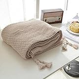 すべての季節のためのスロー毛布大人用と子マルチカラー 51.18×66.93 inch ベージュ