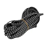 uxcell　編組スリーブ　拡張可能　PET　ポリエチレンテレフタレート　4mm直径　10M全長