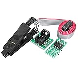 ランフィー 8ピン1.27mmピッチSOIC8 SOP8フラッシュ書き込みチップICテストクリップソケットアダプタBIOS / 24/25/93プログラマ、2pcsパワーモジュール