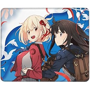 リコリス リコイル ゲーミングマウスパッド耐久性のある防水滑り止めゲーミングマウスパッドファッションコンピューター周辺機器アニメキャラクターキーボードパッドマウスパッド Geartics
