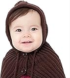 On Dolce 選べる5色 ベビー キッズ 赤ちゃん 子 用 かわいい 赤ずきんちゃん風 ニット帽 ニット帽子 BN006 (ブラウン)