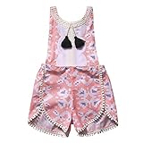 Ochine　夏　新生児　幼児　ベビー服　子供服　女の子　ロンパース　シフォン　カバーオール　ノースリーブ　寝間着　パジャマにも　ピンク色　カジュアル　0～4歳設定