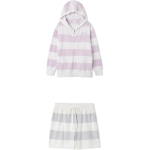 ジェラートピケ　パウダーロゴジャガードプルオーバー&2ボーダーロングパンツSET gelato pique（ジェラートピケ）の「パウダーロゴジャガードプル