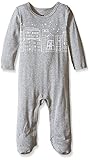 Amy Coe Baby Boys' City Skyline Footie Medium Heather Grey 3/6 Months [並行輸入品]
