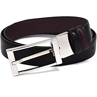 未使用級　 dunhill ベルト　レザー　リバーシブル　ブラック/ブラウン dunhill ダンヒル ピン式 リバーシブル ベルト 艶無型押ブラウン