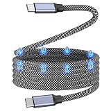 Magtame USBタイプCケーブル 磁石式自動収納 240W/5A急速充電 QC4.0/PD3.1対応 usbc-usbcケーブル ブラック 1M