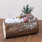 A plus floral art 丸太アレンジ Bûche de Noël ブッシュ・ド・ノエル プリザーブドフラワー ドライフラワー クリスマス