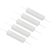 Amazon.co.jp: PATIKIL 5個入り 8Ω 抵抗器 10W セラミックセメント抵抗